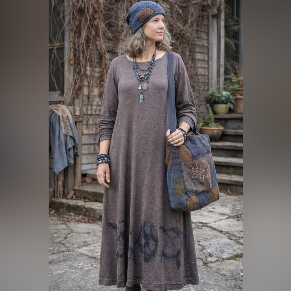 Blue Fish Womens Art 2 Wear Maxi Dress